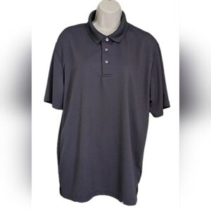 Ben Hogan Performance Polo Shirt Men's Size L 42/44 Gray Short Sleeve Button Up